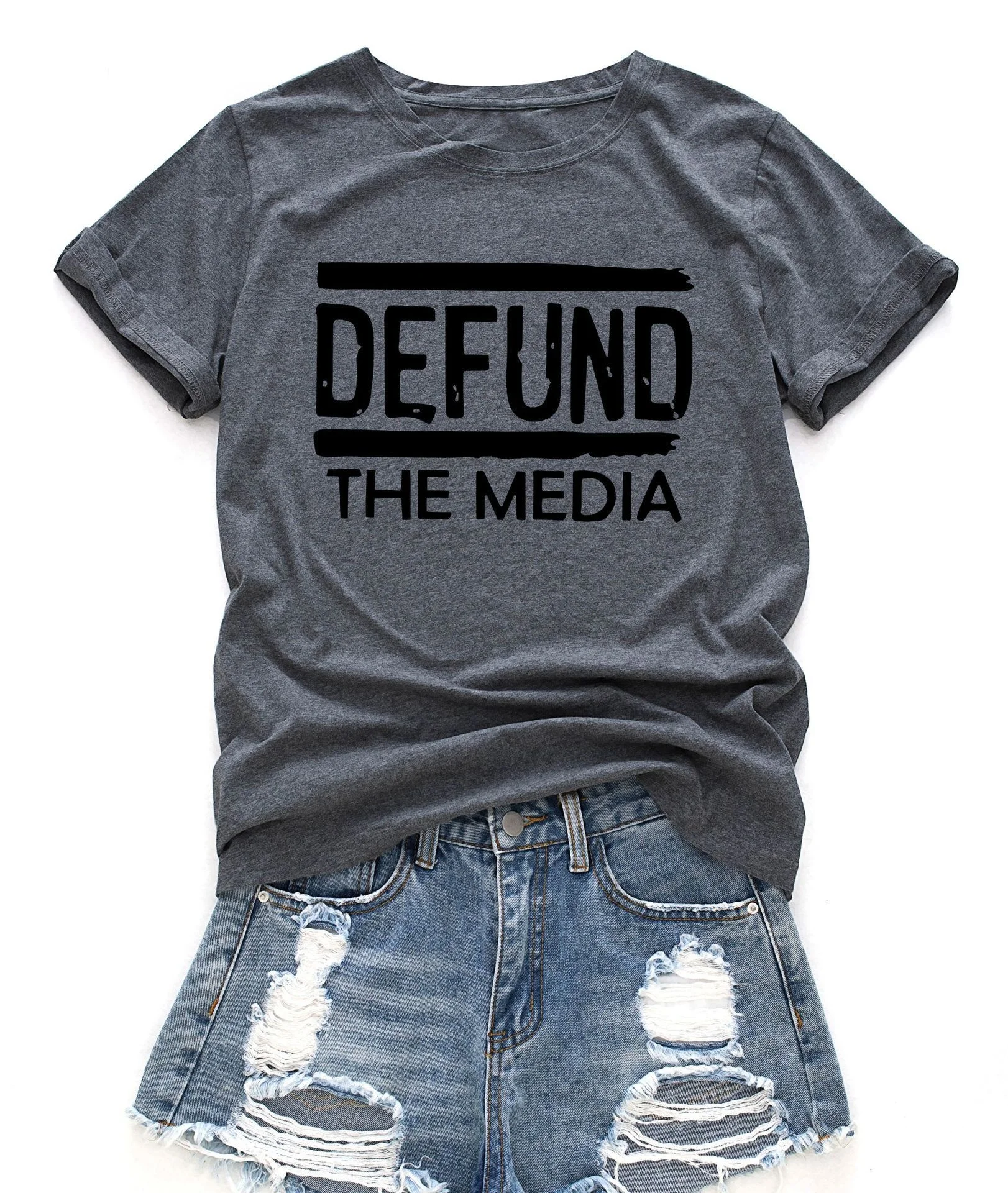 Женская свободная футболка с круглым вырезом и коротким рукавом jy0079 
Женская свободная футболка с круглым вырезом и коротким рукавом jy0079