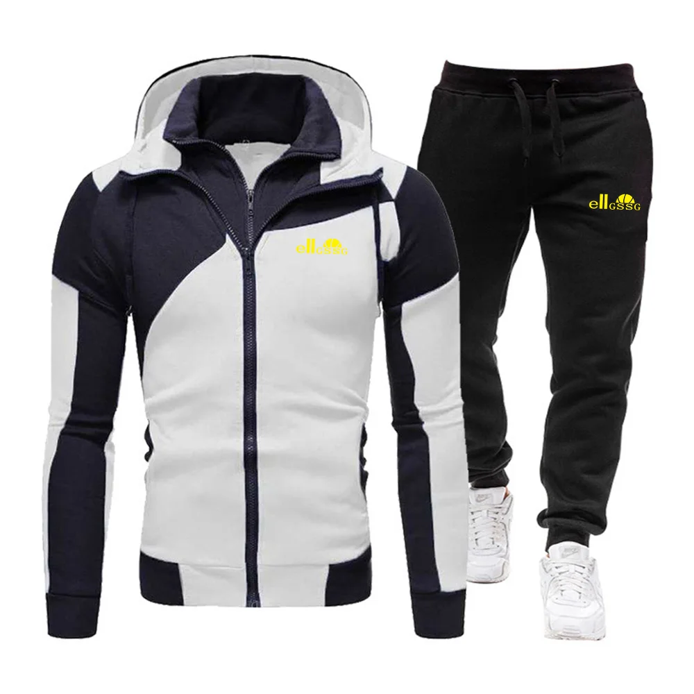 Spring and autumn new men's casual fashion sports stitching jacket long-sleeved trousers hooded casual sports men's trend
Spring and autumn new men's casual fashion sports stitching jacket long-sleeved trousers hooded casual sports men's trend