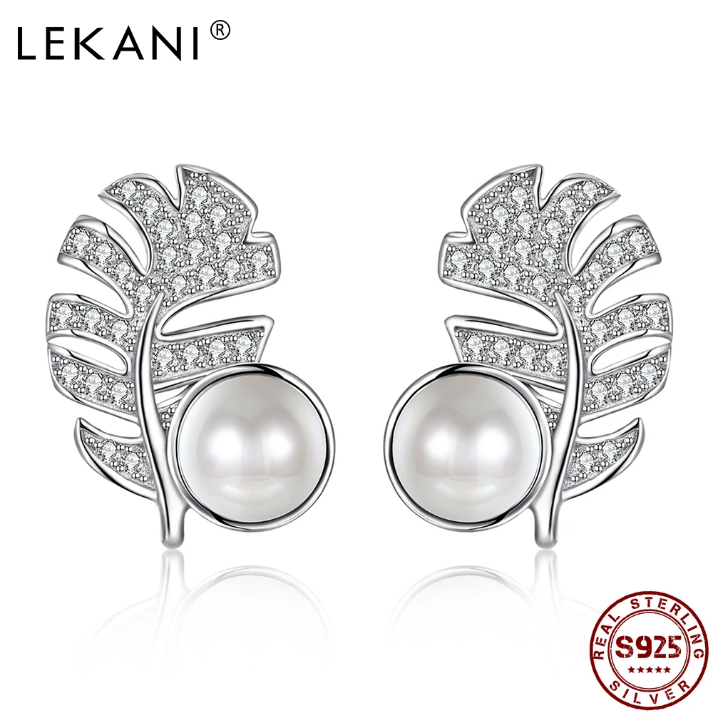 LEKANI Pearl Earrings For Women Sterling Silver 925 Leaves Stud Earrings Romantic Anniversary Gift For Girlfriend Hot Sale
LEKANI Pearl Earrings For Women Sterling Silver 925 Leaves Stud Earrings Romantic Anniversary Gift For Girlfriend Hot Sale