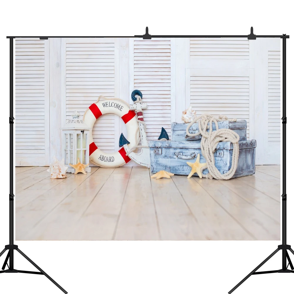 Lyavshi Vinyl Photography Background White Wooden Door Lifebuoy Starfish Summer Children birthday Backdrops for Photo Studio 
Lyavshi Vinyl Photography Background White Wooden Door Lifebuoy Starfish Summer Children birthday Backdrops for Photo Studio
