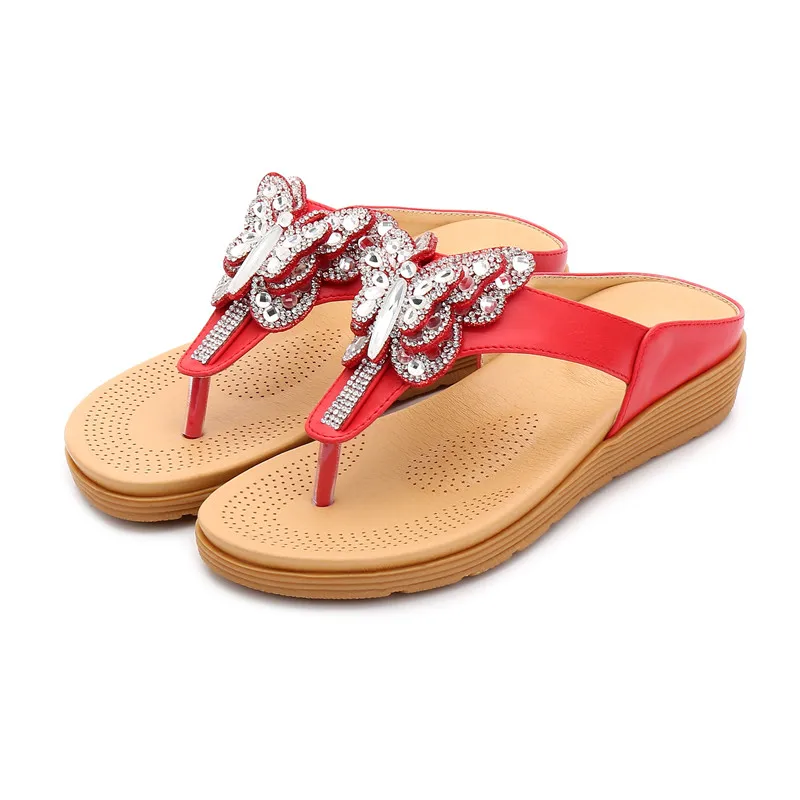 Ladies Sandals 2021 Summer New Bohemian Fashion Heavy-Bottomed Rhinestone Butterfly Beach Slippers
Ladies Sandals 2021 Summer New Bohemian Fashion Heavy-Bottomed Rhinestone Butterfly Beach Slippers