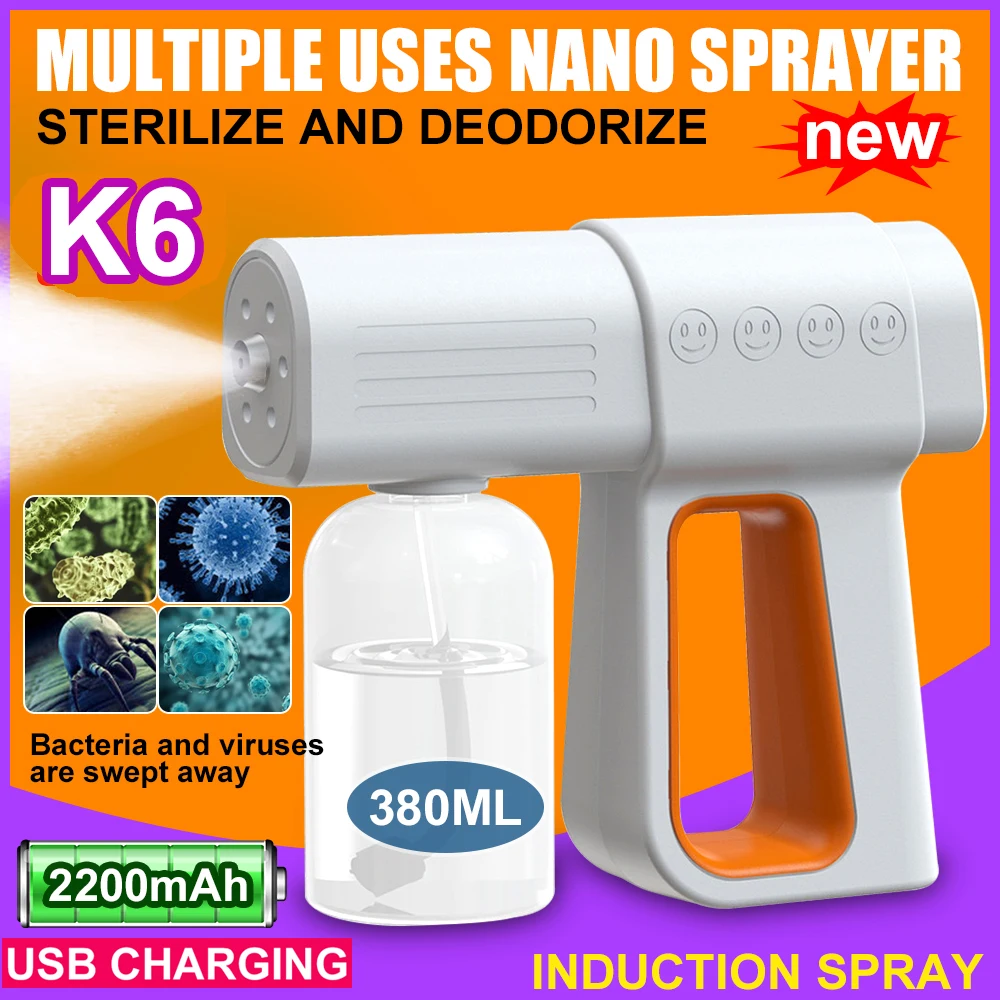 Disinfectant Spray Nano Disinfectant Diffuser Atomizer Blue Light Wireless Water Sprayer Machine Steam Sterilization Spray Guns
Disinfectant Spray Nano Disinfectant Diffuser Atomizer Blue Light Wireless Water Sprayer Machine Steam Sterilization Spray Guns