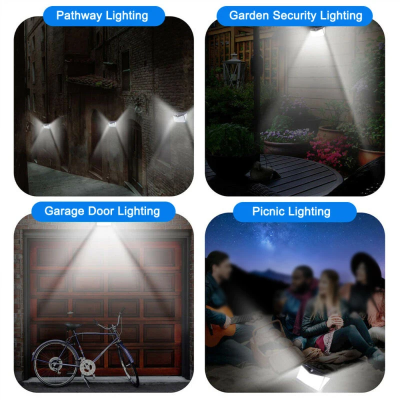 Walkway Solar Light Garden 5.5V Black 208 LED Waterproof Motion Sensor