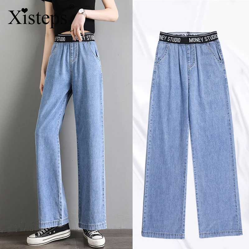 Джинсы Xisteps Denim Tencel женские с широкими штанинами, тонкие эластичные прямые свободные штаны с завышенной талией, обвисшие, осень 2020
Джинсы Xisteps Denim Tencel женские с широкими штанинами, тонкие эластичные прямые свободные штаны с завышенной талией, обвисшие, осень 2020