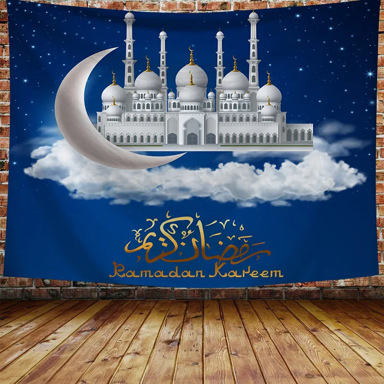 2020 Hot Background Cloth Wall Muslim Ramadan festival Decoration Moon Hanging Tapestry Home Mural Beach Towel Ramadan Tapestry 
2020 Hot Background Cloth Wall Muslim Ramadan festival Decoration Moon Hanging Tapestry Home Mural Beach Towel Ramadan Tapestry