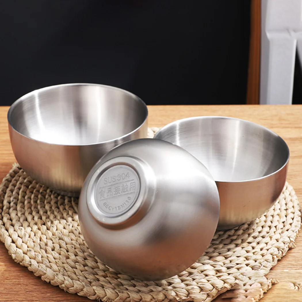 12/14cm 304 Stainless Steel Bowls Korean Style Soup Rice Salad Serving Bowls Classic Insulation Flatware Kitchen Accessories
12/14cm 304 Stainless Steel Bowls Korean Style Soup Rice Salad Serving Bowls Classic Insulation Flatware Kitchen Accessories