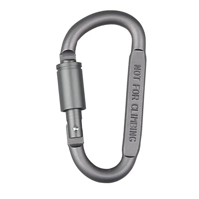 

Aluminum Carabiner D-Ring Keychain Clip Locking Strong and Light Camping Keyring Snap Hook Outdoor Travel 8cm Climbing Parts