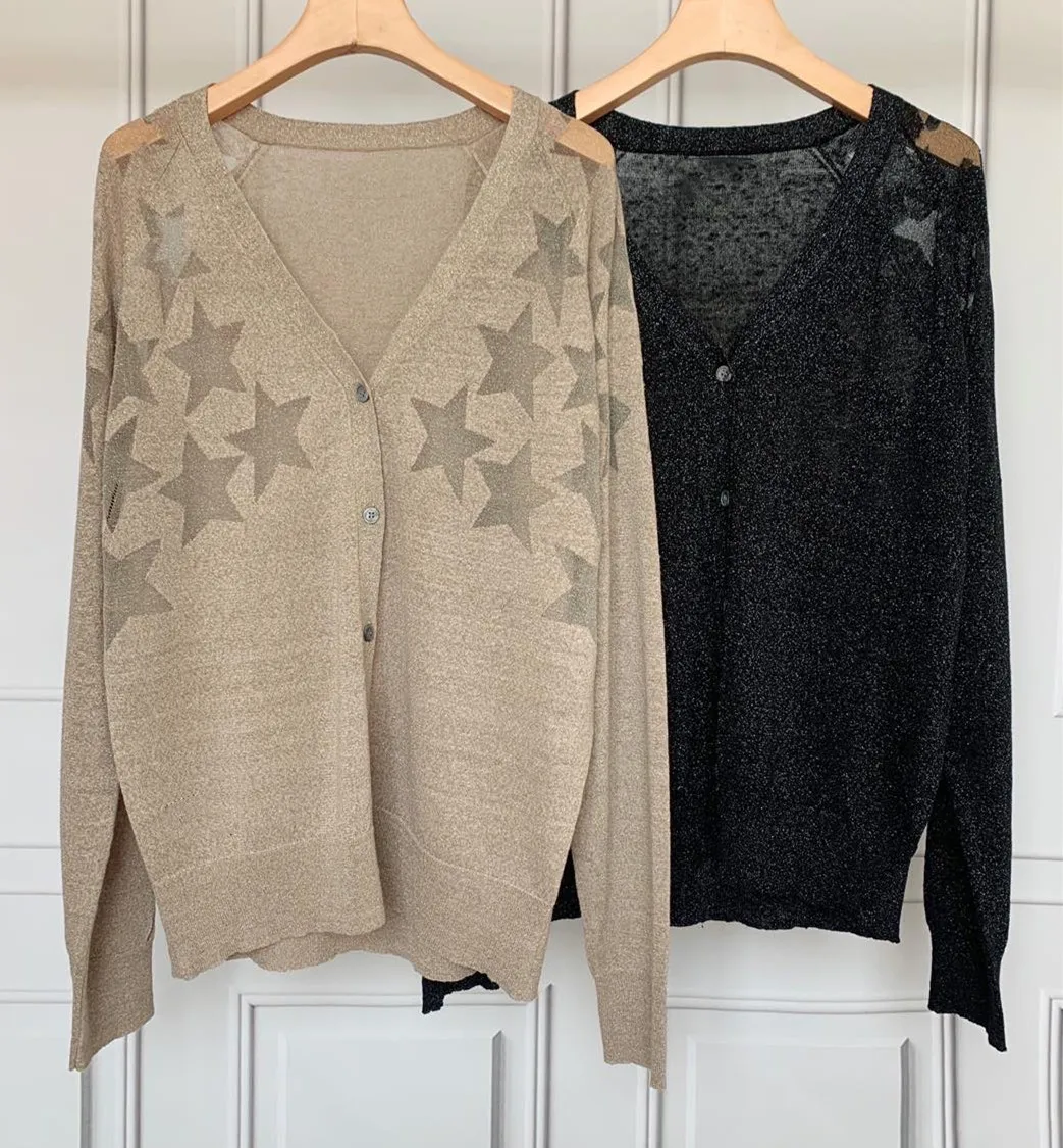 100% Linen Sweater Women Star Pattern V-neck Single Breasted Long Sleeve Loose Early Spring 2021 Thin Female Knit Cardigans
100% Linen Sweater Women Star Pattern V-neck Single Breasted Long Sleeve Loose Early Spring 2021 Thin Female Knit Cardigans