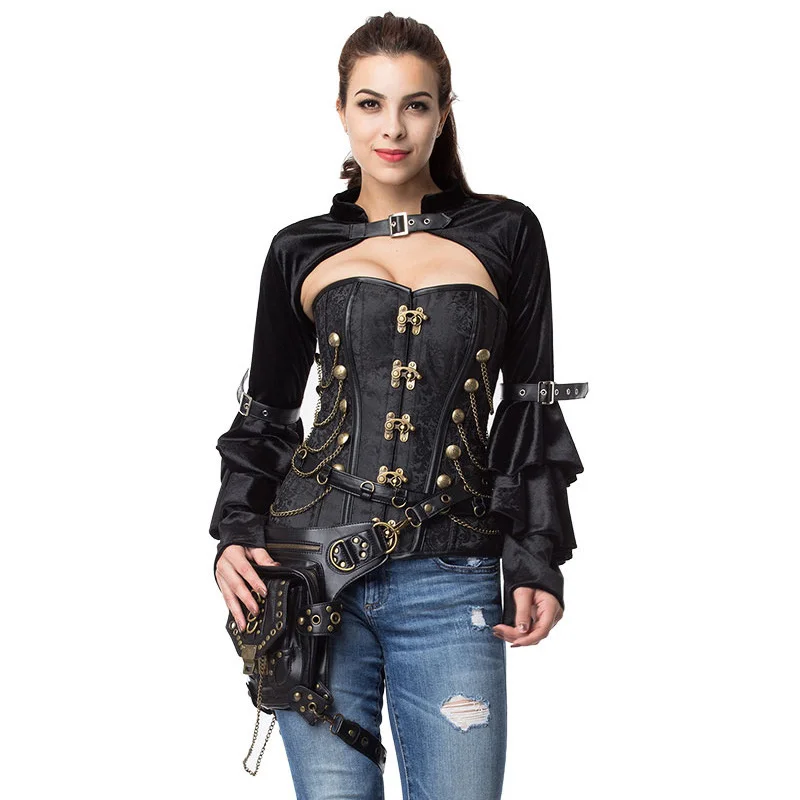 Gothic Style Elegant Dress Tops Medieval Cosplay Costumes Retro Palace Style Flared Sleeves Slim Soft Shorts Tops Dark Black
Gothic Style Elegant Dress Tops Medieval Cosplay Costumes Retro Palace Style Flared Sleeves Slim Soft Shorts Tops Dark Black