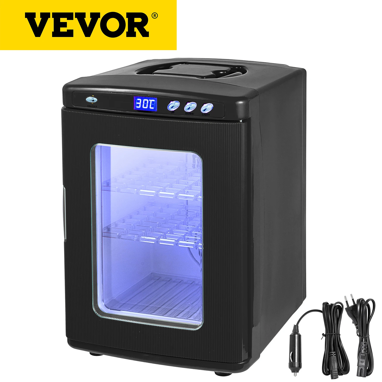 

VEVOR 25L Reptile Incubator Digital Egg Incubator Scientific Lab Incubator Cooling and Heating 5-60°C Work for Small Reptiles