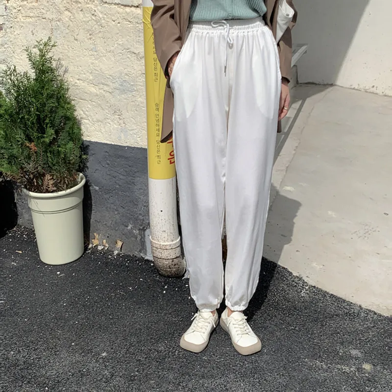 PLAMTEE 2022 New Autumn Women Pants Elastic Waist Drawstring Straight Korean Basic Thin All-Match Casual Sports Trousers
PLAMTEE 2022 New Autumn Women Pants Elastic Waist Drawstring Straight Korean Basic Thin All-Match Casual Sports Trousers