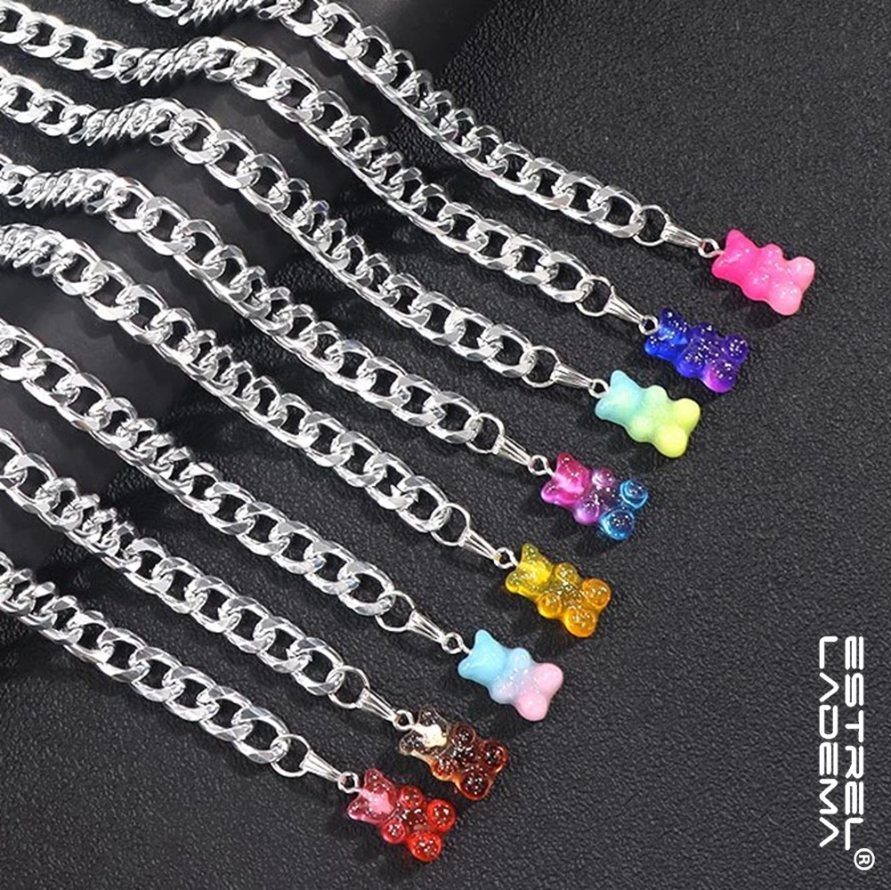 Hip Hop Miami Cuban Chain Bracelet Cartoon Colorful Resin Gummy Bear Charm Bracelets For Women Girls Birthday Party Jewelry Gift
Hip Hop Miami Cuban Chain Bracelet Cartoon Colorful Resin Gummy Bear Charm Bracelets For Women Girls Birthday Party Jewelry Gift