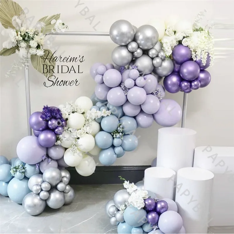 

137Pcs Macaron Purple Balloon Garland Arch Kit Romantic Wedding Balloons Set Birthday Party Decoration Anniversary Globos