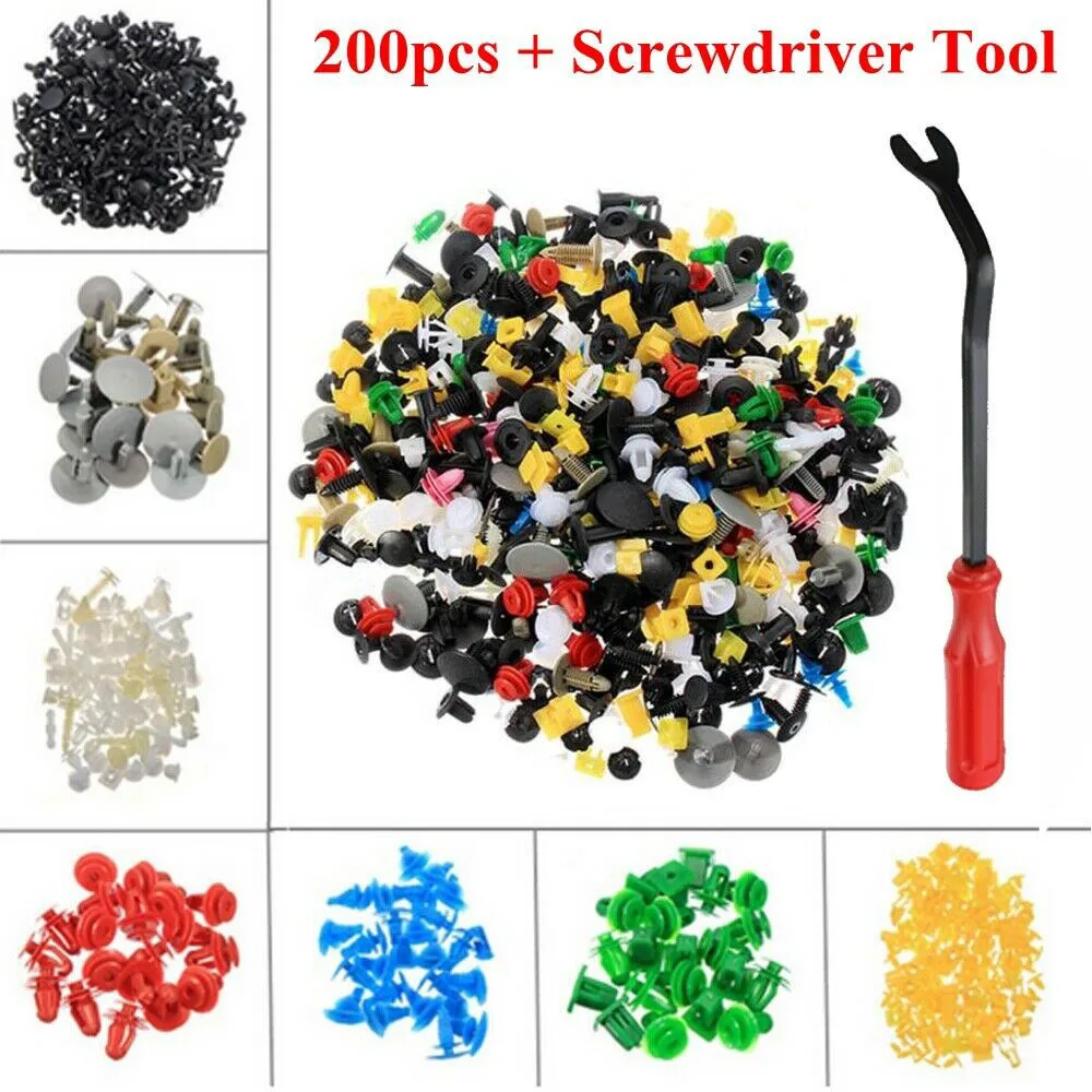 200Pcs Car Mixed Rivet Fasteners Auto Body Plastic Push Pin Clips Multi- Color Fasteners Automobiles Interior Accessories
200Pcs Car Mixed Rivet Fasteners Auto Body Plastic Push Pin Clips Multi- Color Fasteners Automobiles Interior Accessories