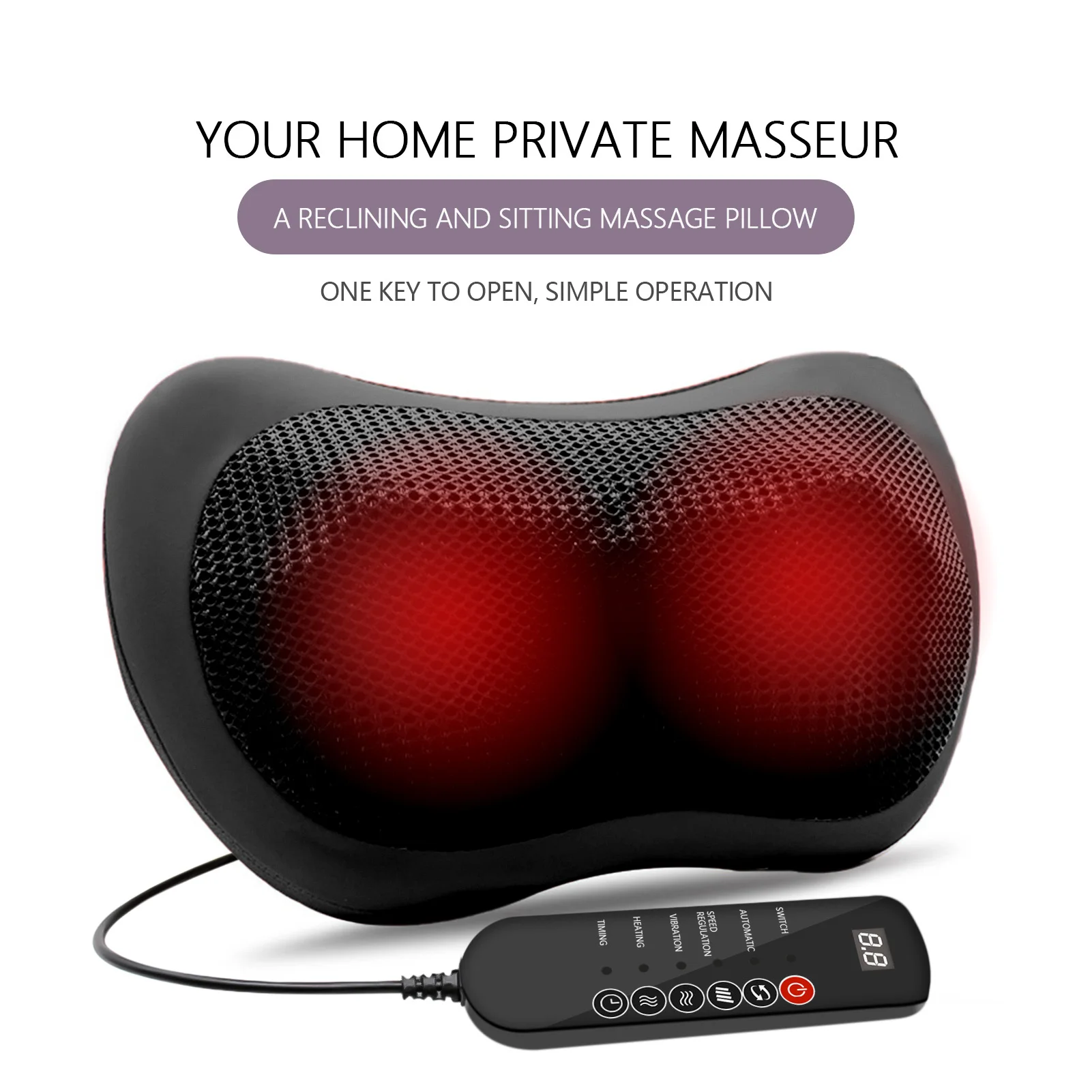Massage Pillow With Remote Control 12 Head Massage Pillow Acupressure Back Lumbar Whole Body Cervical Massager Home
Massage Pillow With Remote Control 12 Head Massage Pillow Acupressure Back Lumbar Whole Body Cervical Massager Home