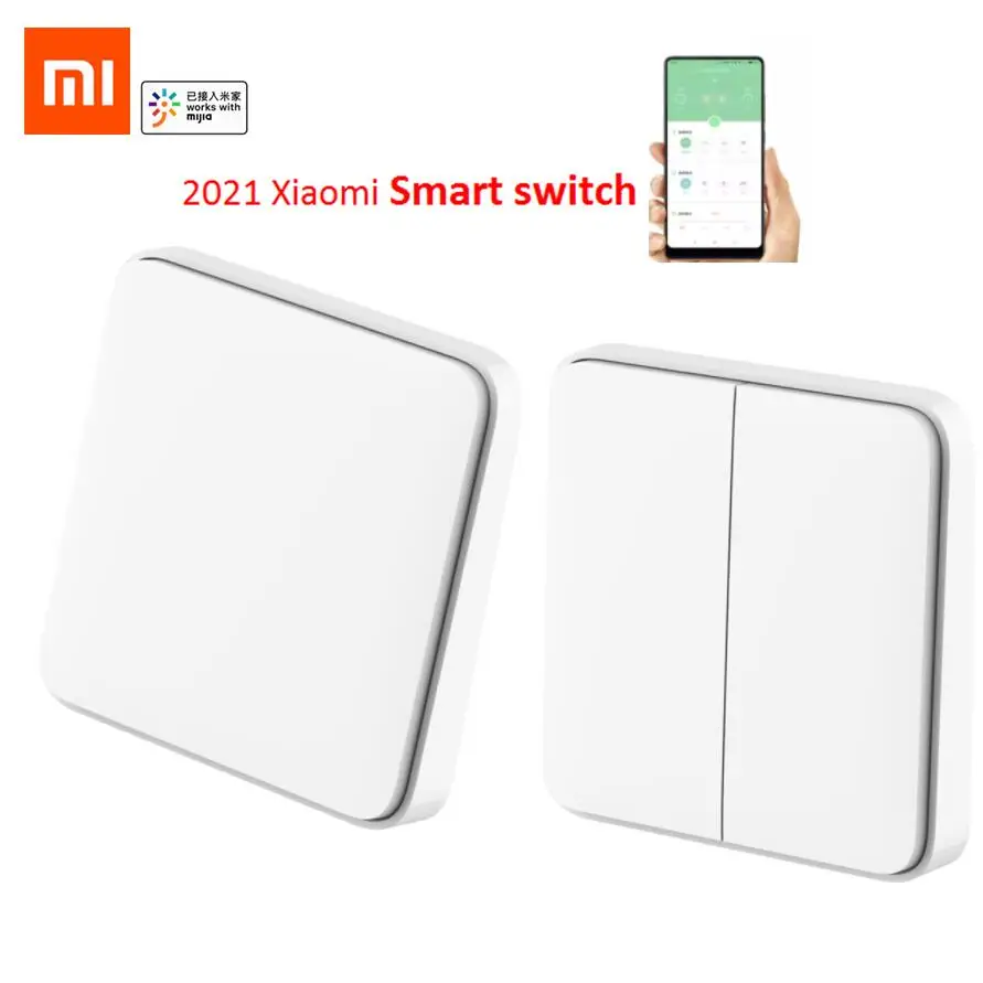 Умный настенный выключатель xiaomi mijia одинарная/двойная клавиша управление через