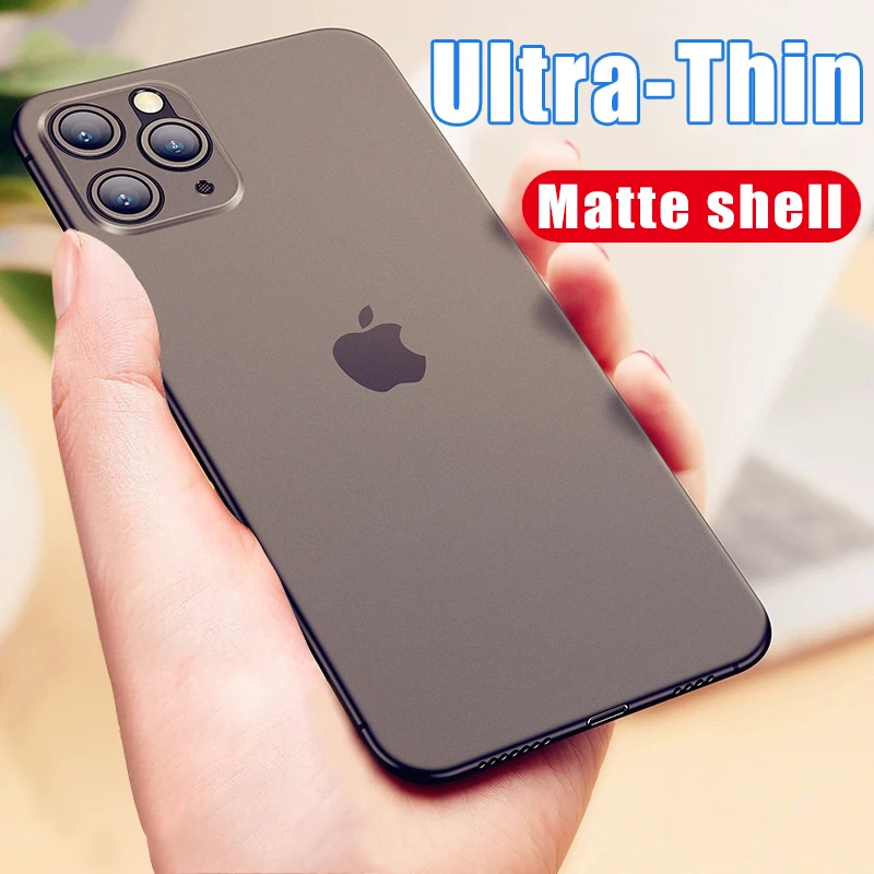 Роскошный Ультратонкий 0 26 мм чехол для iPhone SE 2020 11 12 Pro XS Max XR PP 6 6s 7 8 Plus X PC