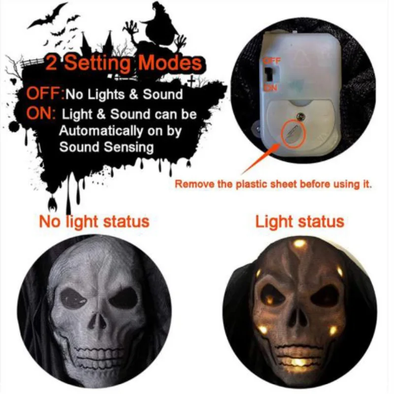 2021 Halloween LED Sound Control Shun Sounds Horror Ghost Mask Big Hanging Ghost Mask Hanging Ghosts Outdoor /Indoor Decorative
2021 Halloween LED Sound Control Shun Sounds Horror Ghost Mask Big Hanging Ghost Mask Hanging Ghosts Outdoor /Indoor Decorative