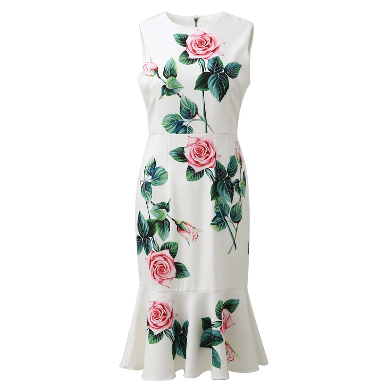 Customize Made Women Summer Fashion Retro Vintage Rose Floral Print Midi Dress Lady's Plus Size 3XS-10XL Fishtail Dresses 
Customize Made Women Summer Fashion Retro Vintage Rose Floral Print Midi Dress Lady's Plus Size 3XS-10XL Fishtail Dresses