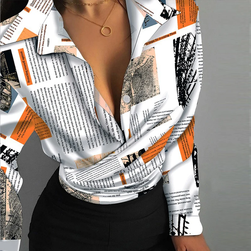 Elegant Turn-down Collar Wrap Lady Shirts 2021 Spring Autumn Casual Women Button Tops Blusas Vintage Printed Chic Office Blouse
Elegant Turn-down Collar Wrap Lady Shirts 2021 Spring Autumn Casual Women Button Tops Blusas Vintage Printed Chic Office Blouse