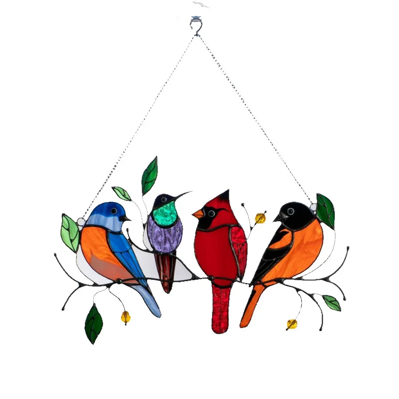 Painted Hummingbird Window Ornaments Colored Drawing Acrylic Metal Nordic Decor Home Balcony Hanging Garden Decoration Outdoor
Painted Hummingbird Window Ornaments Colored Drawing Acrylic Metal Nordic Decor Home Balcony Hanging Garden Decoration Outdoor