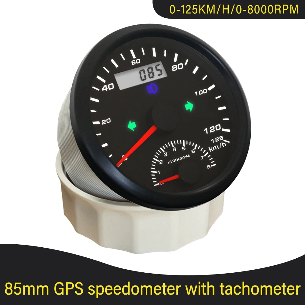 Universal 85mm Car Motor GPS Speedometer 125km/h Tachometer 8000RPM Left Right High Beam Alarm Odometer GPS Antenna Amber Light
Universal 85mm Car Motor GPS Speedometer 125km/h Tachometer 8000RPM Left Right High Beam Alarm Odometer GPS Antenna Amber Light