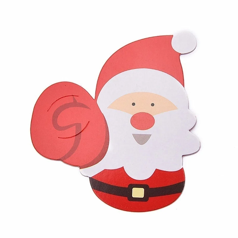 

50Pcs/lot Cute Gift Package Decor Cards Lovely Penguin and Santa Claus Christmas Candy and Lollipop Decoration Diary Stickers