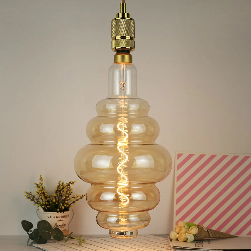 Antique LED bulbs Creative Soft light hamburger modeling Decorative lamp Spherical warm light Personalized retro lamp E27 6W
Antique LED bulbs Creative Soft light hamburger modeling Decorative lamp Spherical warm light Personalized retro lamp E27 6W