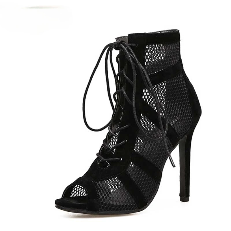 2021 Fashion Black Summer Sandals Lace Up Cross-tied Peep Toe High Heel Ankle Strap Net Surface Hollow Out Sandals
2021 Fashion Black Summer Sandals Lace Up Cross-tied Peep Toe High Heel Ankle Strap Net Surface Hollow Out Sandals