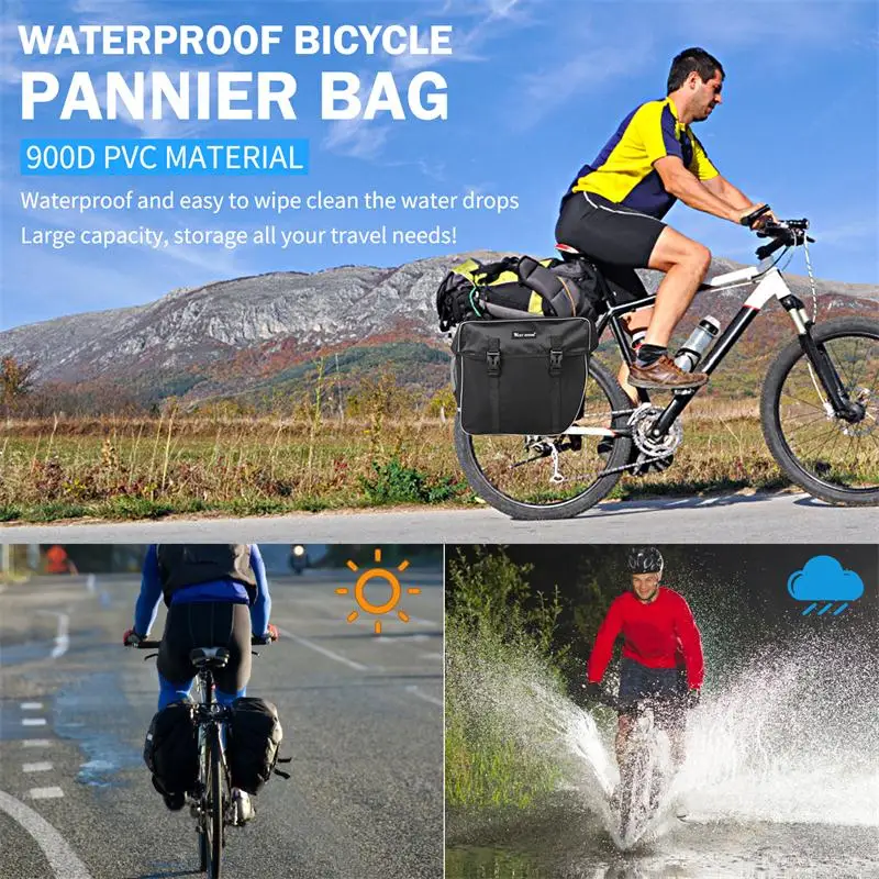 WEST BIKING 30L Bicycle Trunk Bag Waterproof MTB Road Bike Bag Cycling Double Side Rear Rack Luggage Carrier Tail Seat Pannier
WEST BIKING 30L Bicycle Trunk Bag Waterproof MTB Road Bike Bag Cycling Double Side Rear Rack Luggage Carrier Tail Seat Pannier
