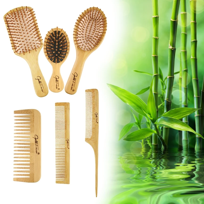 6Pcs Wood Combs Healthy Paddle Scalp Hairbrush Bamboo Cushion Head Massage Brush
6Pcs Wood Combs Healthy Paddle Scalp Hairbrush Bamboo Cushion Head Massage Brush