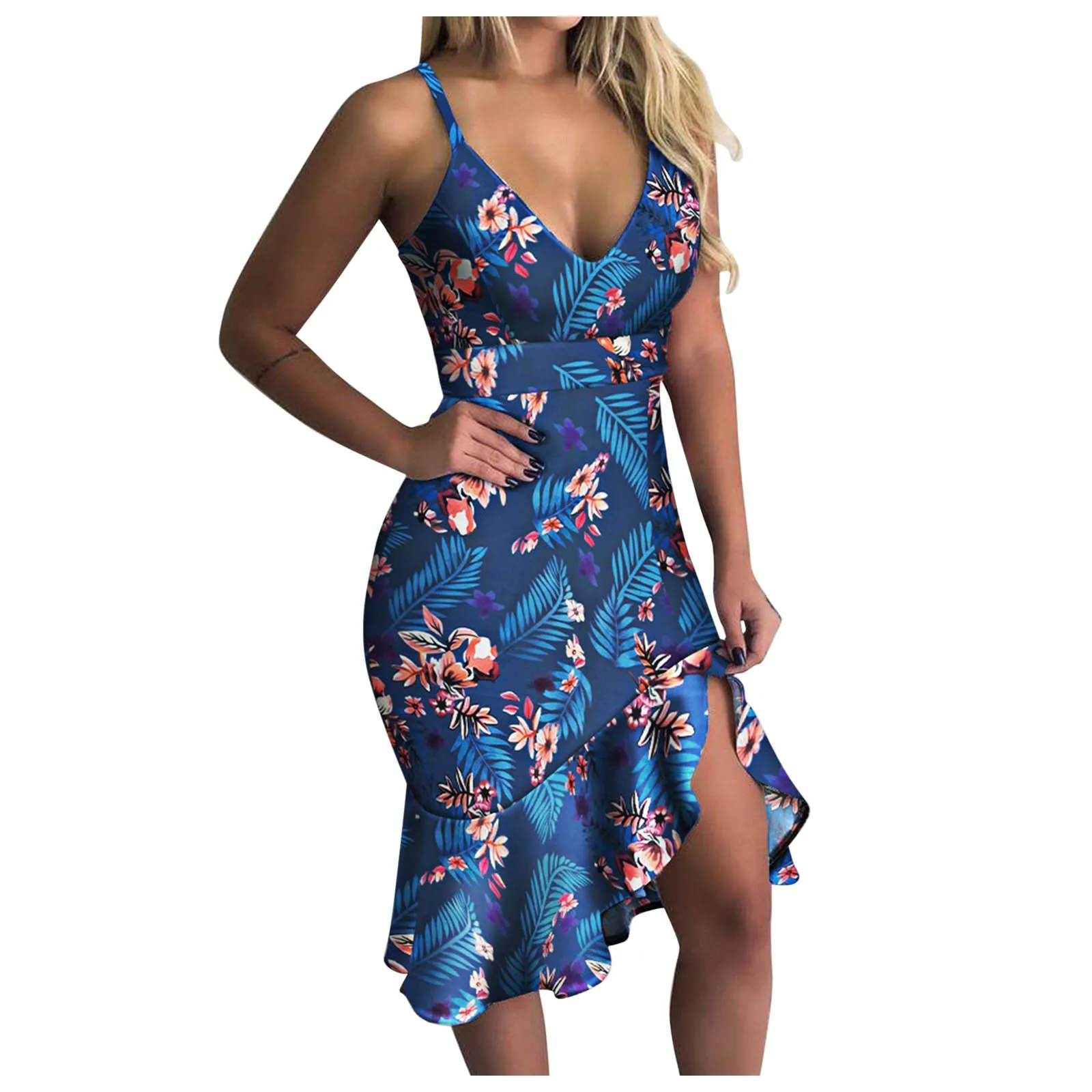 Casual Dresses For Women 2021 Vestido De Mujer Women Summer V-neck Sleeveless Printed Color Casual Ruffle Dress Women Vestidos
Casual Dresses For Women 2021 Vestido De Mujer Women Summer V-neck Sleeveless Printed Color Casual Ruffle Dress Women Vestidos