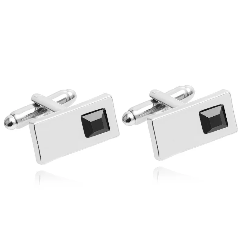 1PC New Simple Geometric Rectangle Silver Color Alloy Metal Black/Blue Crystal Tie Clips Cufflinks Mens Business Jewelry
1PC New Simple Geometric Rectangle Silver Color Alloy Metal Black/Blue Crystal Tie Clips Cufflinks Mens Business Jewelry