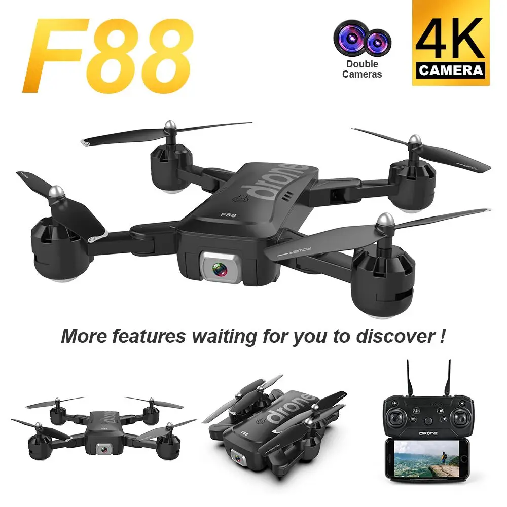 F88 WIFI FPV с широкоугольным HD 1080P камерой режим удержания высоты складной рычаг