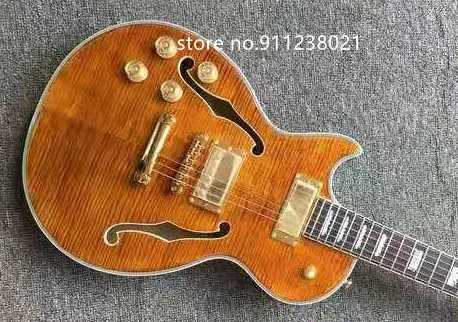 Good Quality F Hole Electric Guitar with flamed Maple Top jazz guitar left hand Free Shipping
Good Quality F Hole Electric Guitar with flamed Maple Top jazz guitar left hand Free Shipping