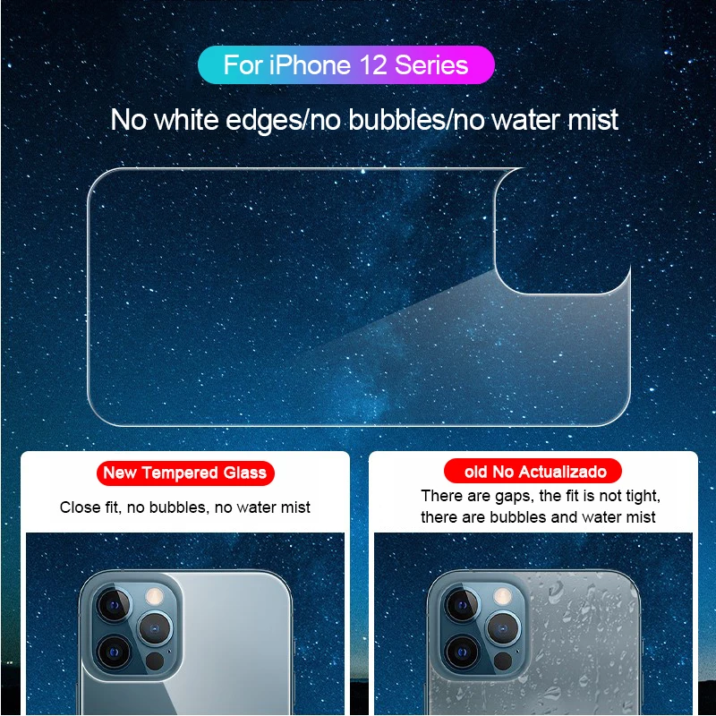Защитная пленка для задней панели экрана iPhone 11 12 Pro Max 8 7 6 6S Plus 5S закаленное стекло