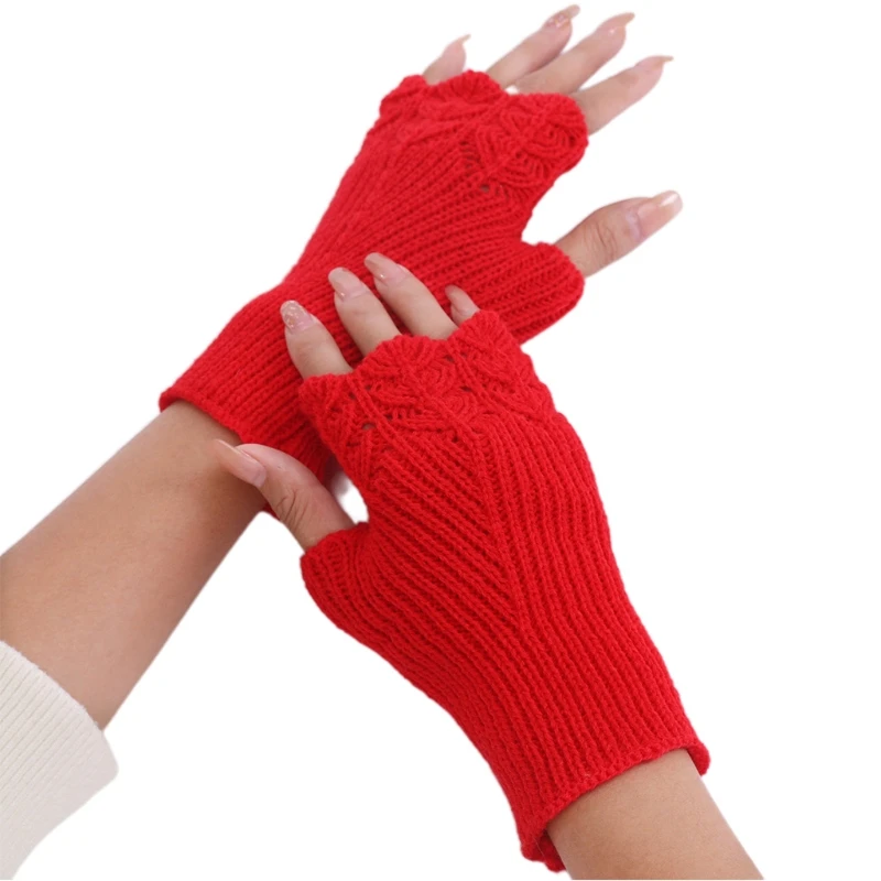 Women Student Autumn Hollow Out Knitted Fingerless Gloves Fish Scale Design Solid Color Half Finger Mittens Thumb Hole Arm
Women Student Autumn Hollow Out Knitted Fingerless Gloves Fish Scale Design Solid Color Half Finger Mittens Thumb Hole Arm
