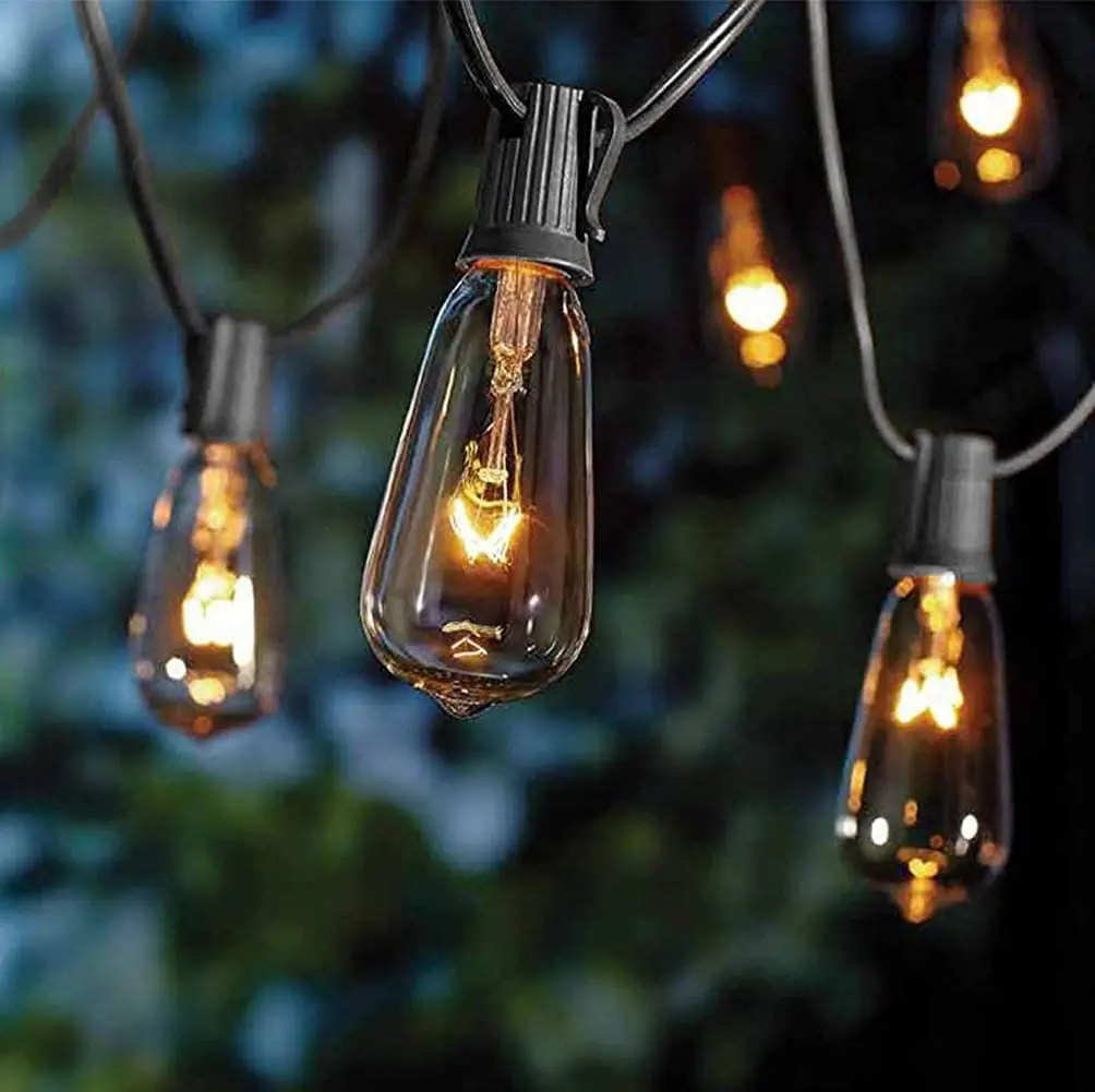 String Lights Waterproof IP65 15m 15 Bulbs 48Ft S14 LED Edison Filament Bulb Retro Backyard Garden Holiday Wedding Lights
String Lights Waterproof IP65 15m 15 Bulbs 48Ft S14 LED Edison Filament Bulb Retro Backyard Garden Holiday Wedding Lights
