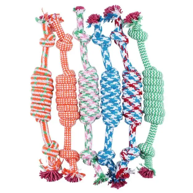 Toys Puppy Dog Pet Toy Cotton Braided Bone Rope Knot New Random Color Multiple Colour Giocattolo Per Animali Domestici 
Toys Puppy Dog Pet Toy Cotton Braided Bone Rope Knot New Random Color Multiple Colour Giocattolo Per Animali Domestici