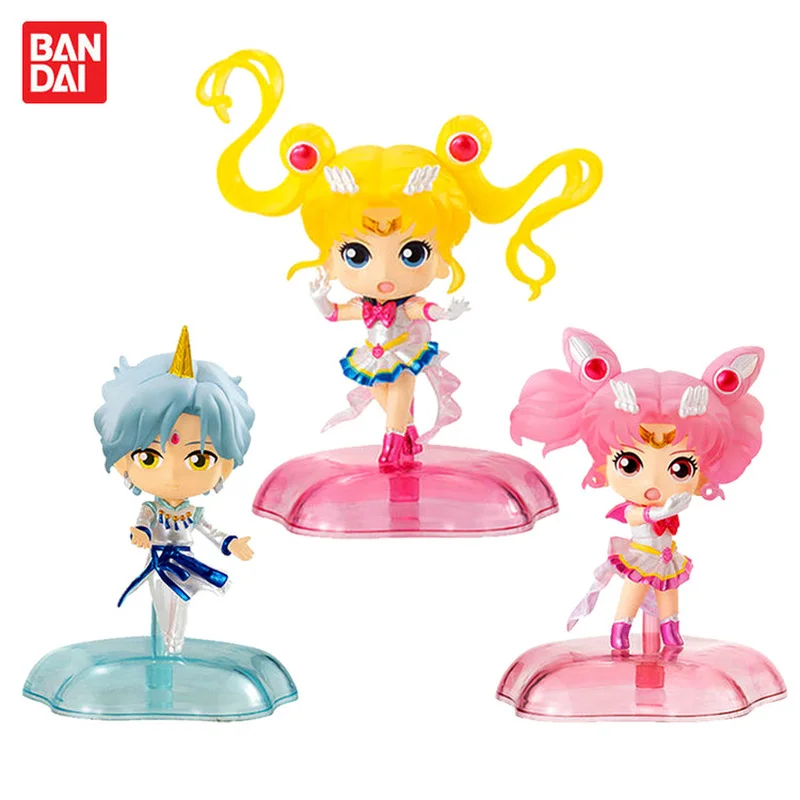 Bandai Anime Sailor Moon Action Figure Mizuno Ami Chibiusa Shiny Mini Series Eternal Collection Dolls Ornaments PVC Model Toy
Bandai Anime Sailor Moon Action Figure Mizuno Ami Chibiusa Shiny Mini Series Eternal Collection Dolls Ornaments PVC Model Toy