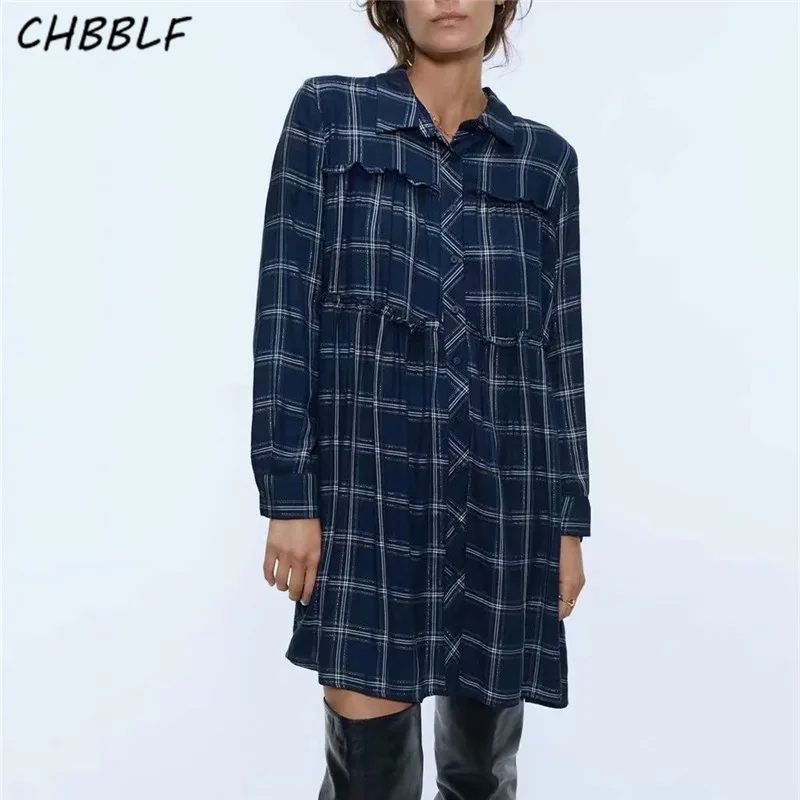 Женское повседневное свободное платье-мини CHBBLF, однобортный клетчатый блейзер в стиле ретро с отложным воротником, XDN9083
Женское повседневное свободное платье-мини CHBBLF, однобортный клетчатый блейзер в стиле ретро с отложным воротником, XDN9083