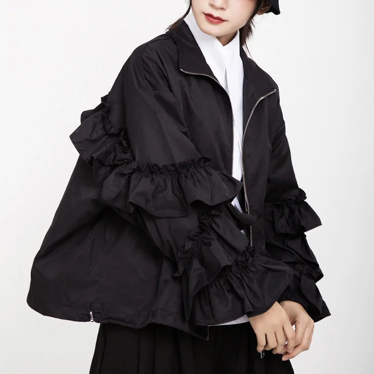 2021spring new women's coat jacket trendy brand wood ears puff sleeves windproof and warm jacket women
2021spring new women's coat jacket trendy brand wood ears puff sleeves windproof and warm jacket women