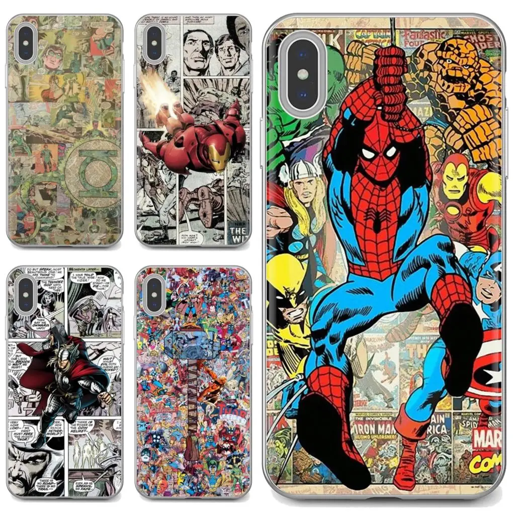 Мягкий чехол для LG G2 G3 G4 Mini G5 G6 G7 Q6 Q7 Q8 Q9 V10 V20 V30 X Power 2 3 Spirit Комикс Супер Герои Тор