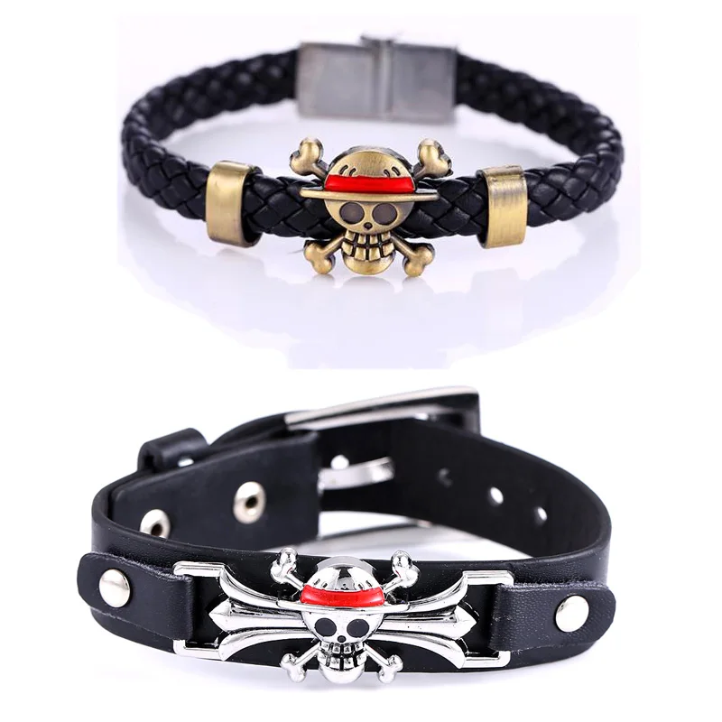 Japan Anime OnePieces Charm Bracelets Women Luffy Skull Straw Hat Weave Leather Bracelet For Men Pulsera Hombre Cosplay Jewelry
Japan Anime OnePieces Charm Bracelets Women Luffy Skull Straw Hat Weave Leather Bracelet For Men Pulsera Hombre Cosplay Jewelry