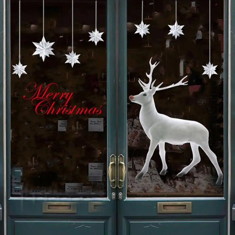 Christmas Window Sticker Pvc Static Beautify Home Large Santa Elk Glass Flake Display Wall Snowman Navidad Christmas Decor
Christmas Window Sticker Pvc Static Beautify Home Large Santa Elk Glass Flake Display Wall Snowman Navidad Christmas Decor