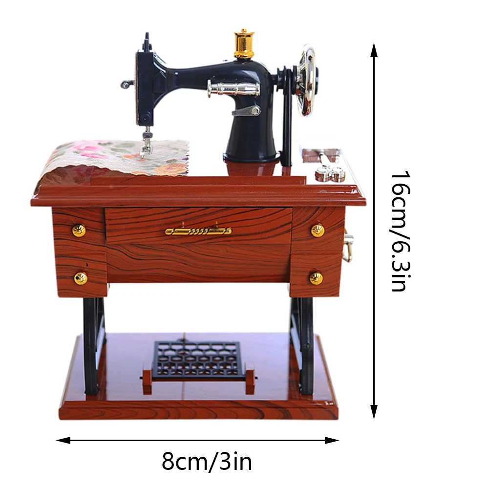 Music Box Sewing Machine Music Box European Crafts Retro Sewing Clockwork Home Crafts Decoration Creative Birthday Gift
Music Box Sewing Machine Music Box European Crafts Retro Sewing Clockwork Home Crafts Decoration Creative Birthday Gift