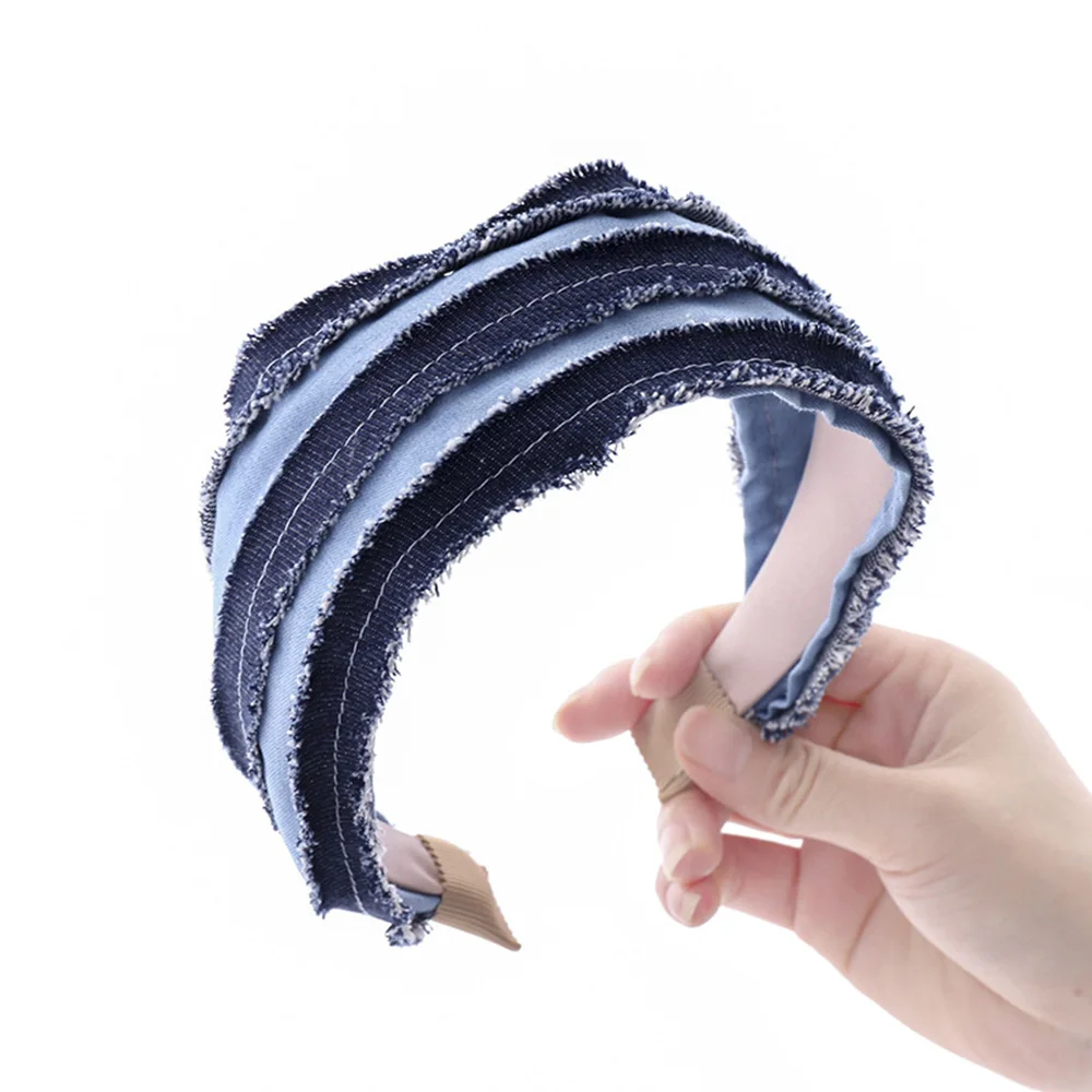 Retro Denim Fabric Wide Hairband Women Cross Knot Headband Fashion Head Band Sweet Hair Hoop Hair Accessories Headwear
Retro Denim Fabric Wide Hairband Women Cross Knot Headband Fashion Head Band Sweet Hair Hoop Hair Accessories Headwear