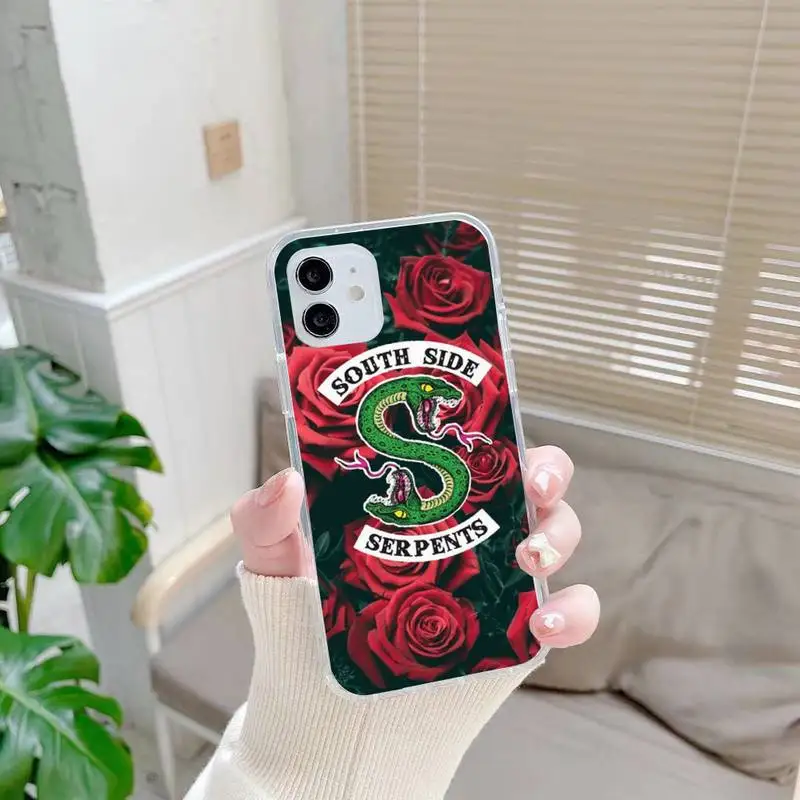 American TV Riverdale Southside Serpents Phone Case For iphone 7 8 plus x xr xs 11 12 mini pro max transparent nax fundas cover
American TV Riverdale Southside Serpents Phone Case For iphone 7 8 plus x xr xs 11 12 mini pro max transparent nax fundas cover