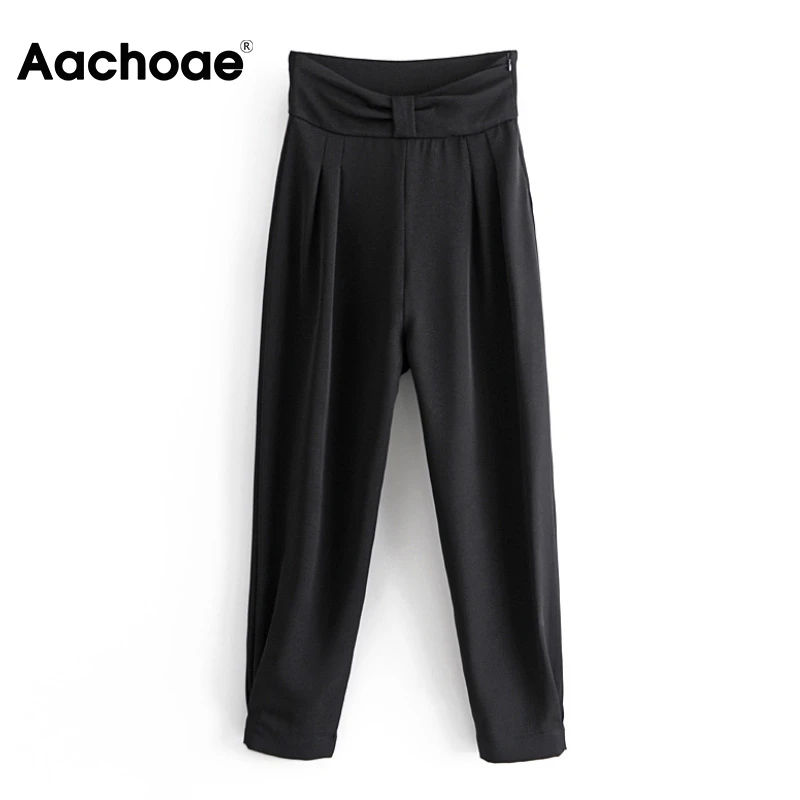 Aachoae 2021 Women Office Lady Black Suit Pants High Waist Zipper Fly Long Pants Female Solid Pleated Long Trousers Mujer Pants
Aachoae 2021 Women Office Lady Black Suit Pants High Waist Zipper Fly Long Pants Female Solid Pleated Long Trousers Mujer Pants