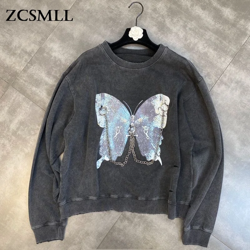 ZCSMLL 2021 осенние женские топы с круглым вырезом и длинным рукавом с железным кольцом и цепочкой с узором бабочки винтажная уличная одежда сви...
ZCSMLL 2021 осенние женские топы с круглым вырезом и длинным рукавом с железным кольцом и цепочкой с узором бабочки винтажная уличная одежда сви...